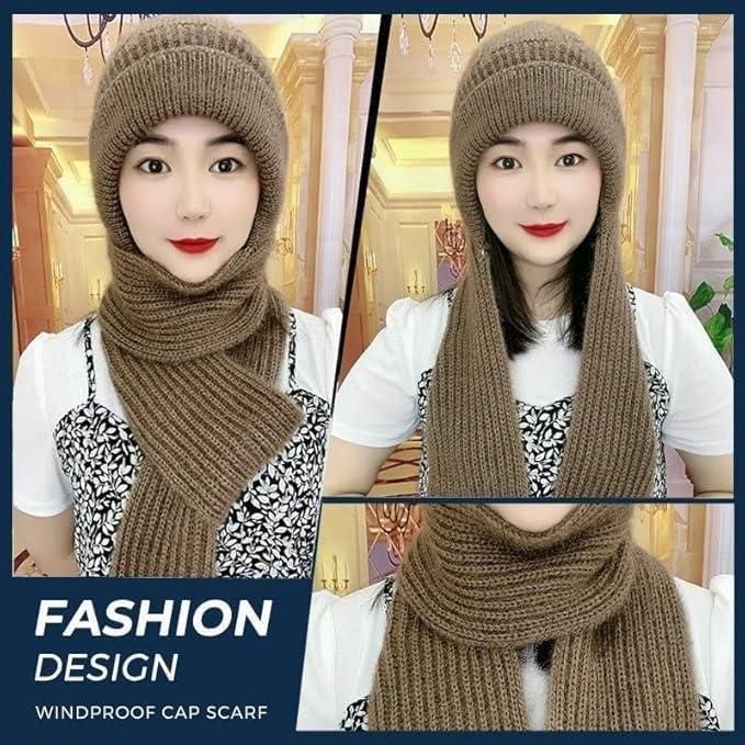 Integrated Ear Protection Windproof Cap Scarf