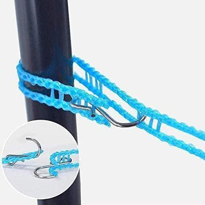 Rope-Nylon Clothesline Rope Windproof with Hooks Pack of 2 (5M)