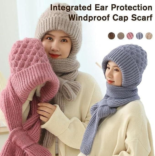 Integrated Ear Protection Windproof Cap Scarf