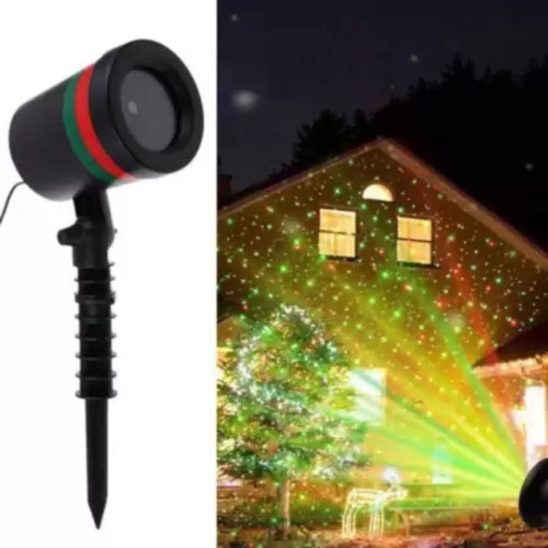 7350 Star Fairy Motion Laser Lights Projector For Garden Lawn Landscape Outdoor Indoor Home Office Diwali Christmas Navratri Decorative Light Party (No Remote Button Multicolour)