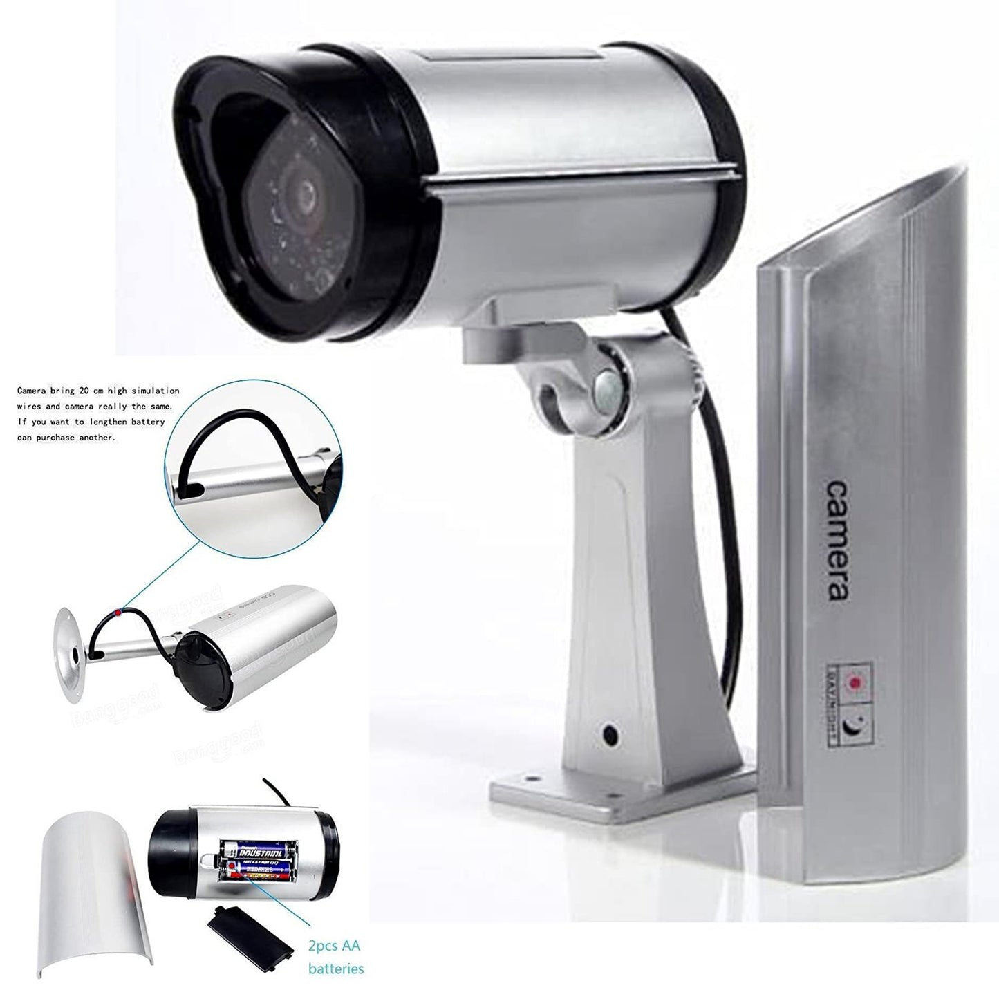 1481 Wireless Security Cctv False Outdoor Fake Dummy Piece Ir Camera