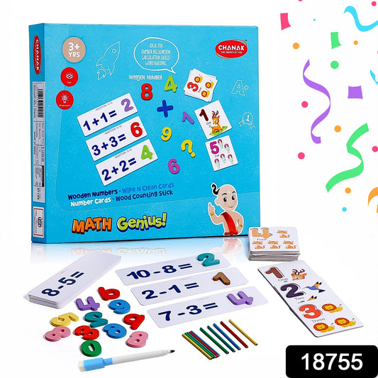 Math Genius For Kids - Educational Math Card (1 Set)